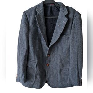 J.D Christopher Wool Gray Blue Blazer Size 42 R
